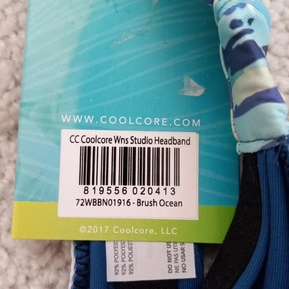 Lot Of 2 Coolcore Headbands. Headbands Workout Sports